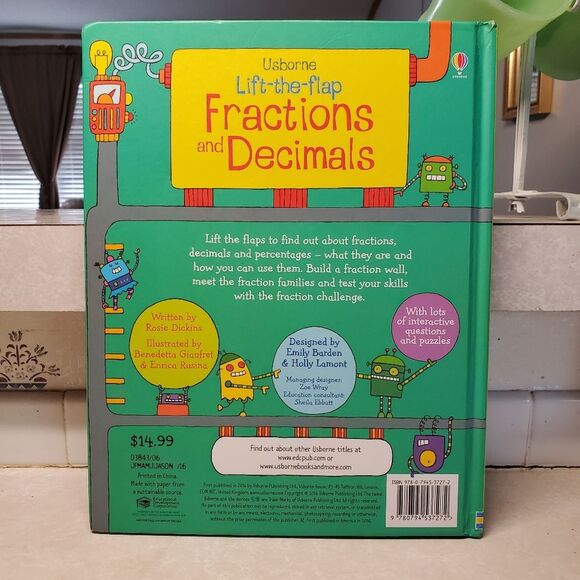 Lift The Flap Fractions And Decimals By Rosie Dickins (Hardcover) 2016 - Picture 2 of 9